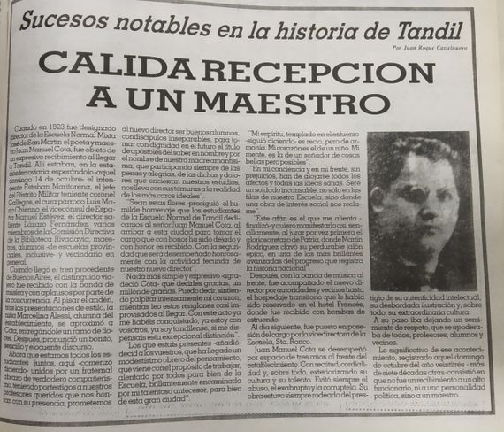 Cálida recepción a un maestro
