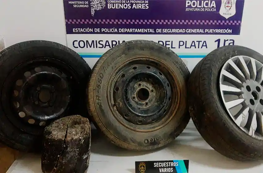 Persiguieron y atraparon a dos "roba ruedas"