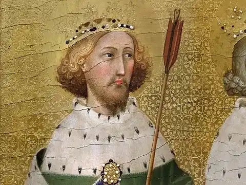 San Edmundo, rey de del Anglia Oriental.