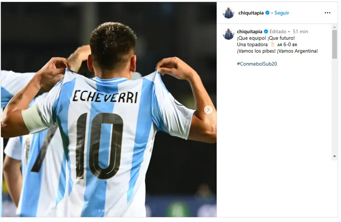 Palabras del Chiqui Tapia