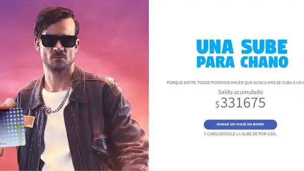 "Una SUBE para Chano": la nueva campaña para que el cantante deje de conducir