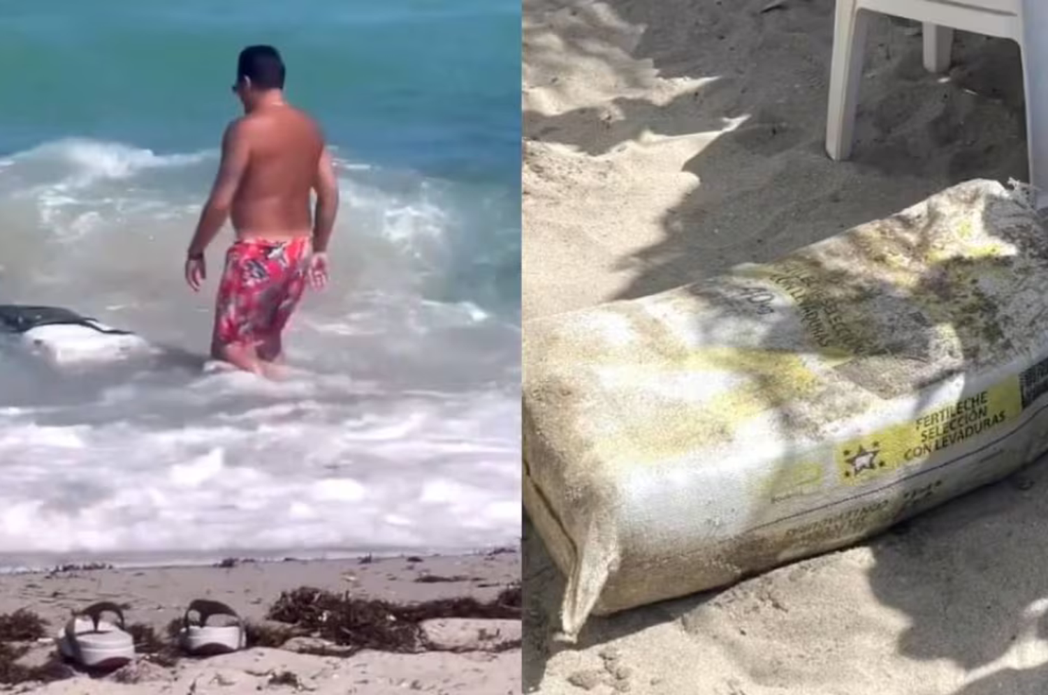 Aparecieron 30 kilos de droga en un paquete en las playas de Miami.