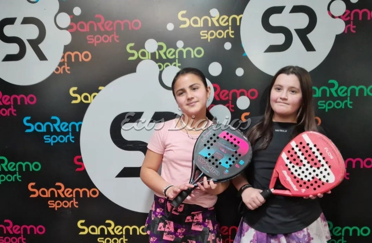 Campeonas nacionales. Isabella Gavilán, junto a su par de Resistencia, Rhaiza Hamue