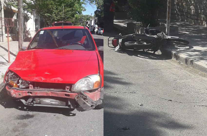 Un motociclista debió ser hospitalizado tras un accidente
