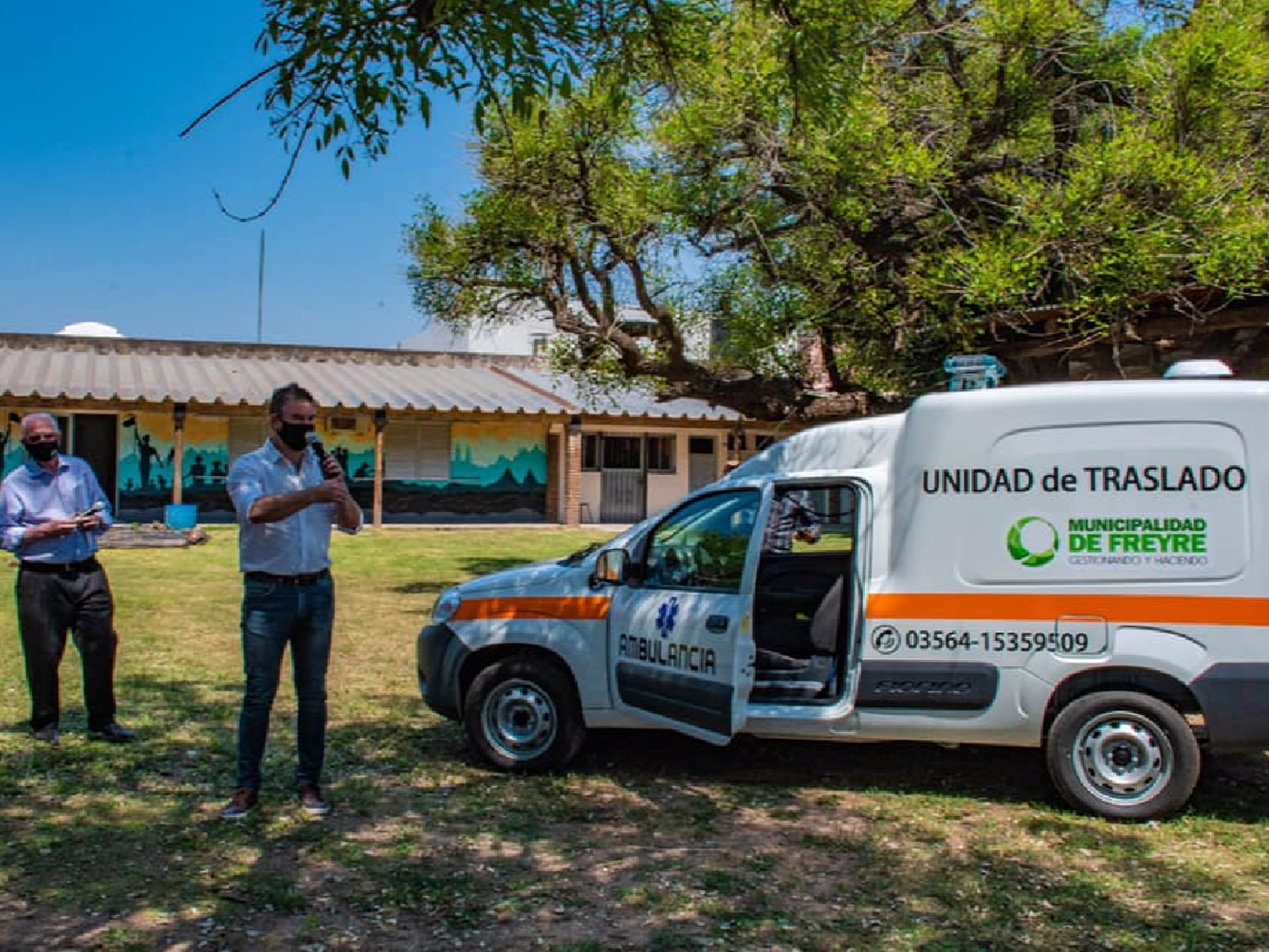 Operativo covid en Freyre: nueva ambulancia y test rápidos