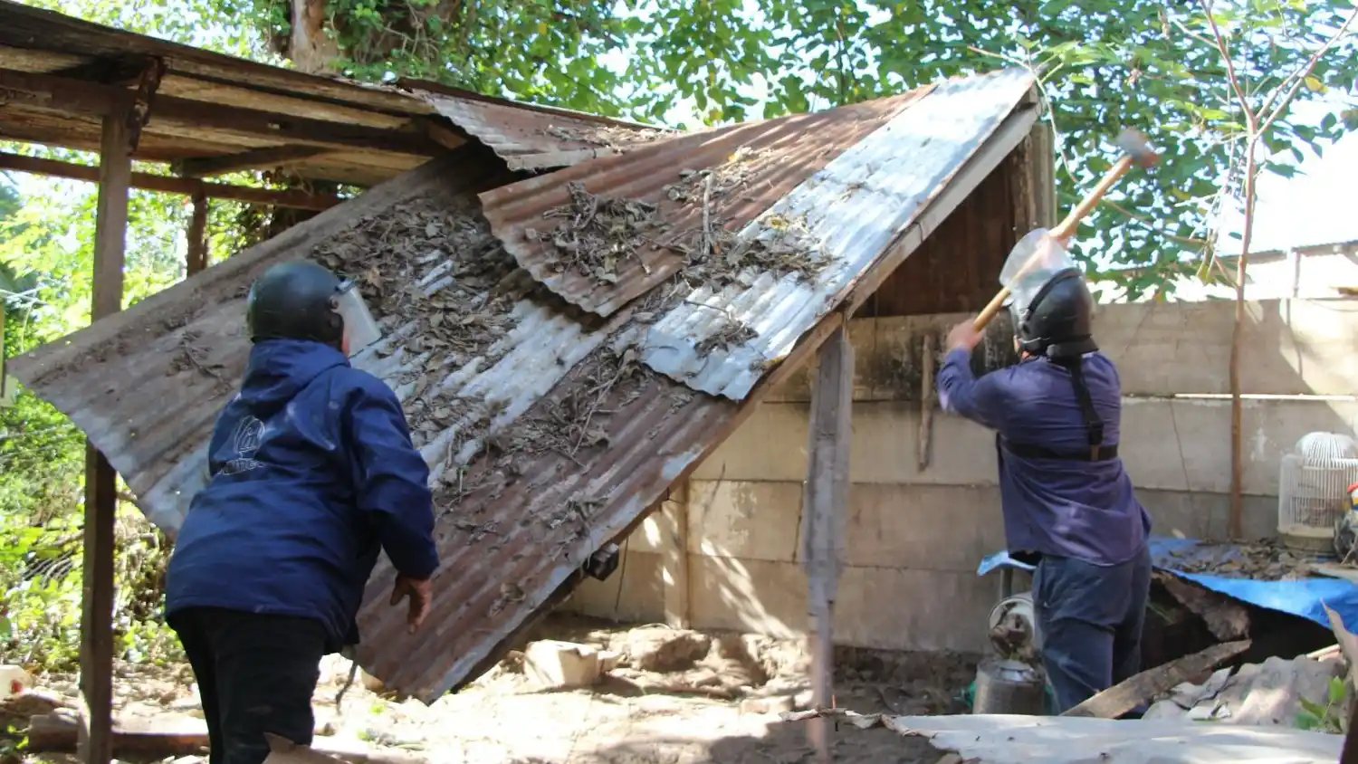 Búnker de drogas derribado en Villa Constitución.