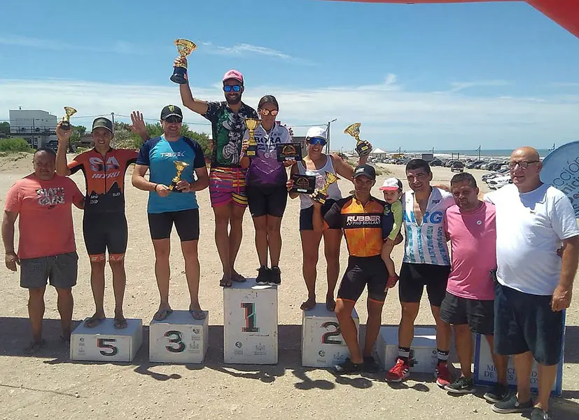 La loberense Claudia Merlo en el podio del rural bike