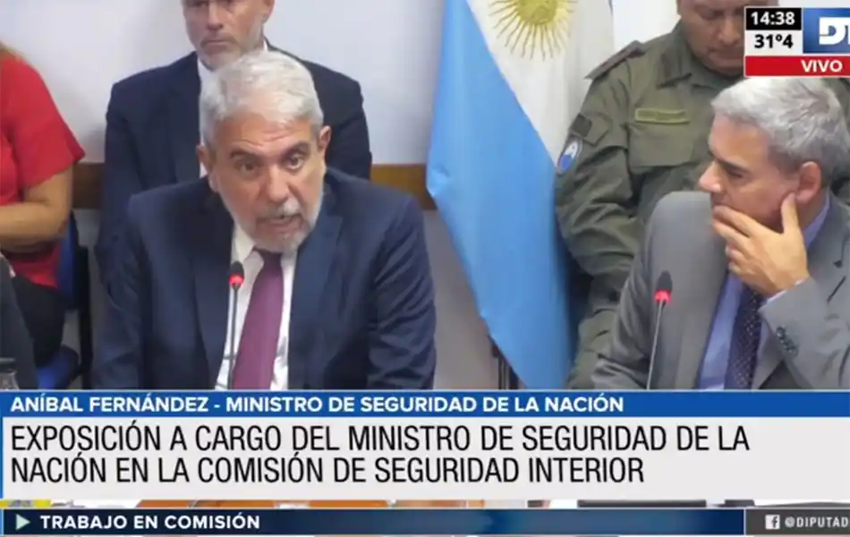 Con eje en la problemática del narcotráfico, Aníbal Fernández expuso en Diputados