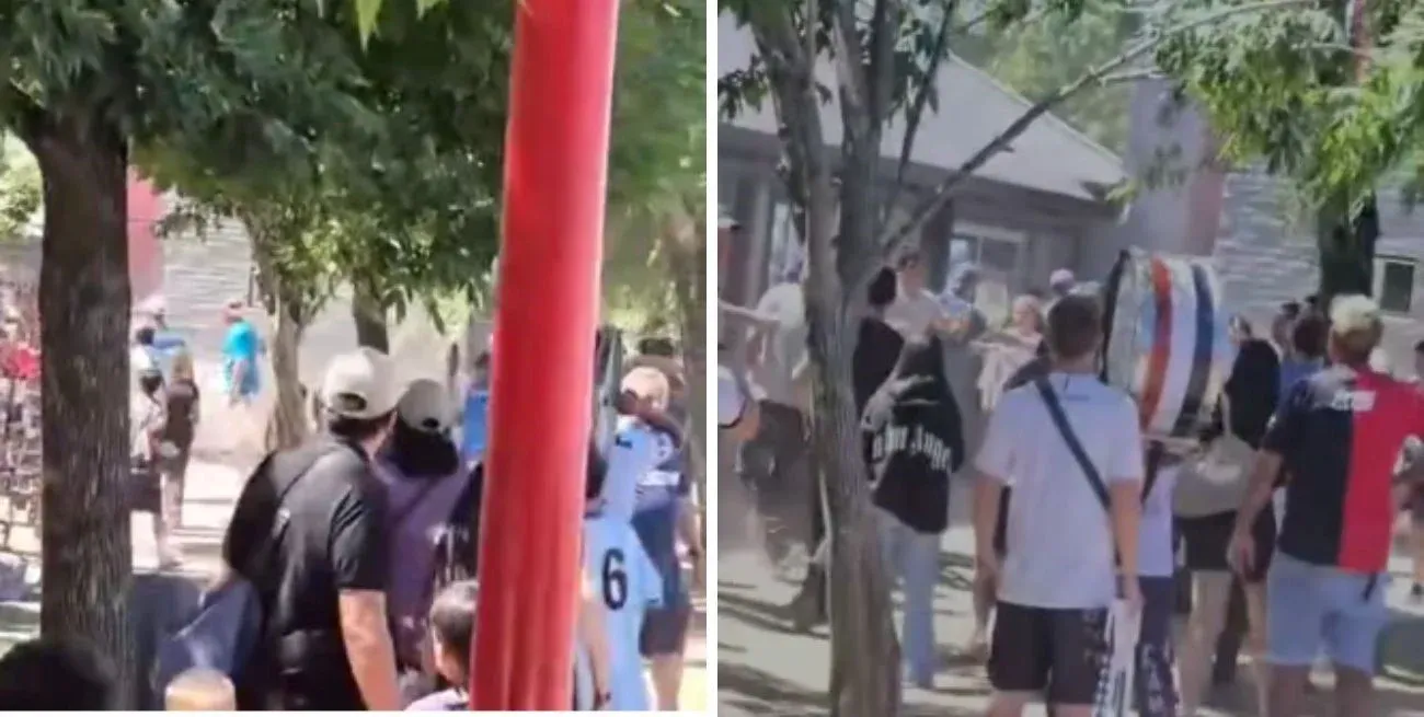 VIDEO | Escándalo en un torneo de fútbol infantil de la región: padres de Colón y Racing se trenzaron a golpes