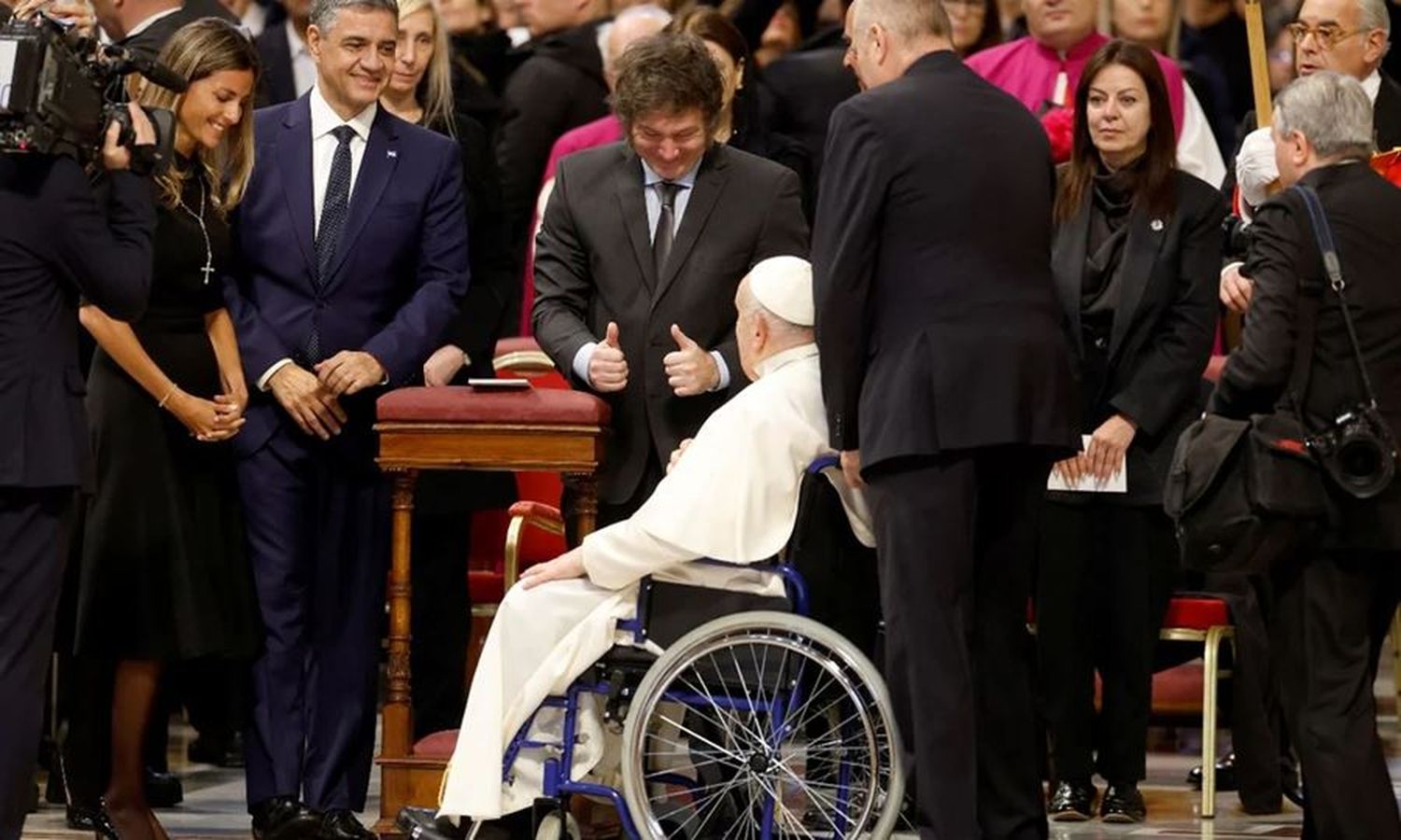 Este domingo Milei y el Papa se encontraron por primera vez.