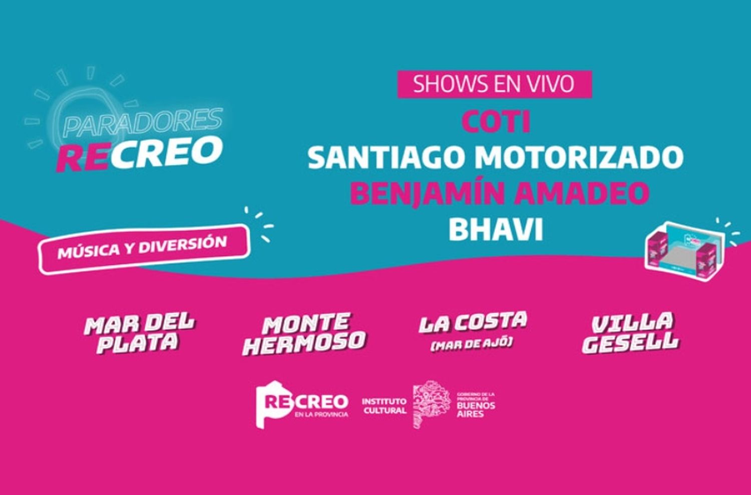 Con Coti y Santiago Motorizado se abre la grilla musical en los paradores ReCreo