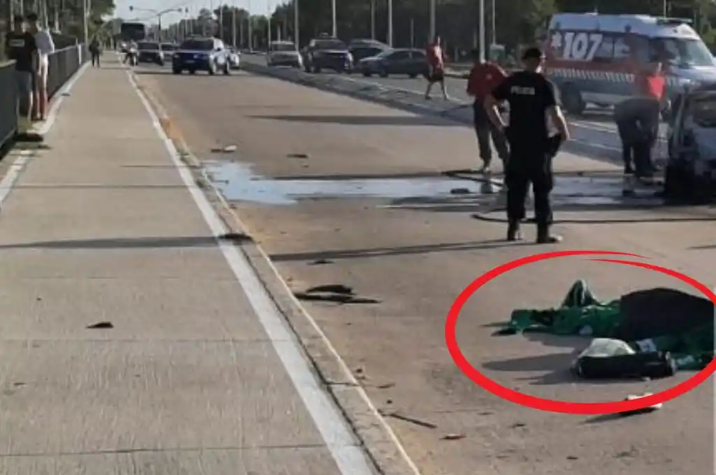 Tragedia en Ruta 1: un automovilista murió al impactar contra una columna de alumbrado