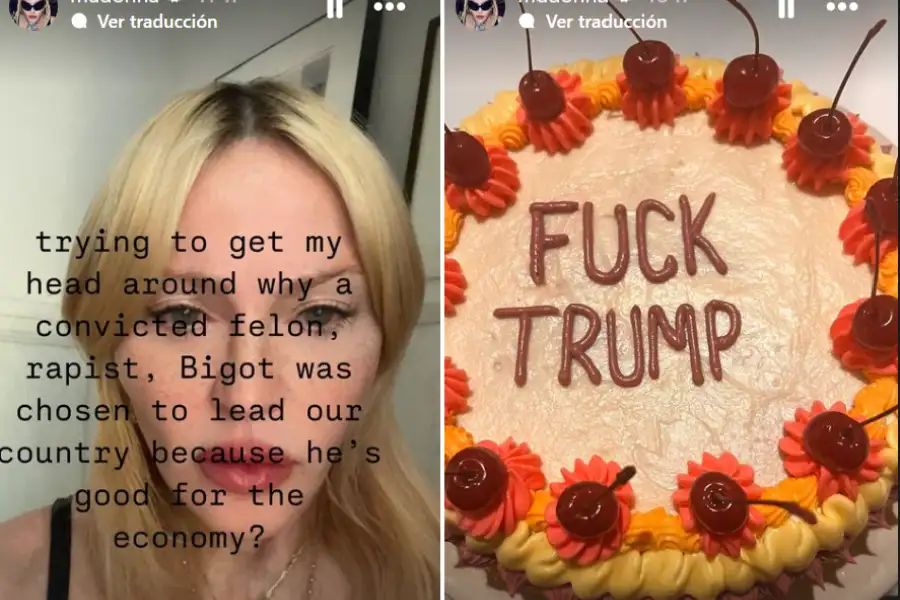 Madonna expresó en sus redes su enojo por el triunfo de Trump