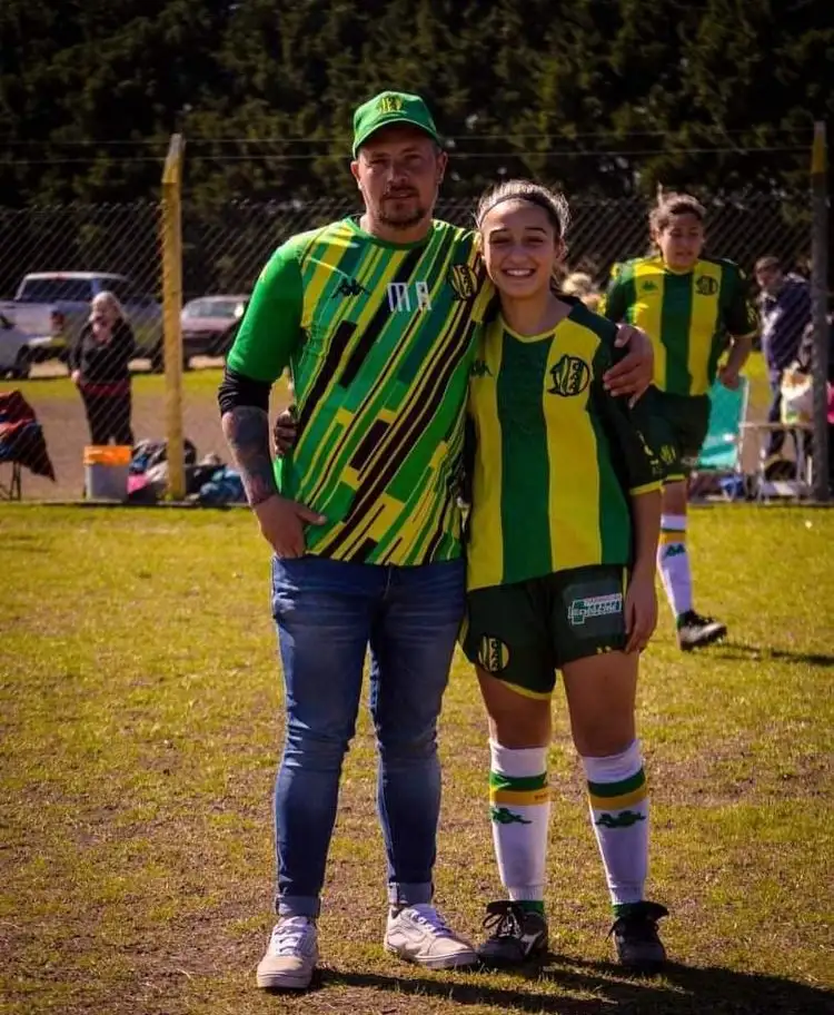 Espinoza en Aldosivi, junto a su técnico