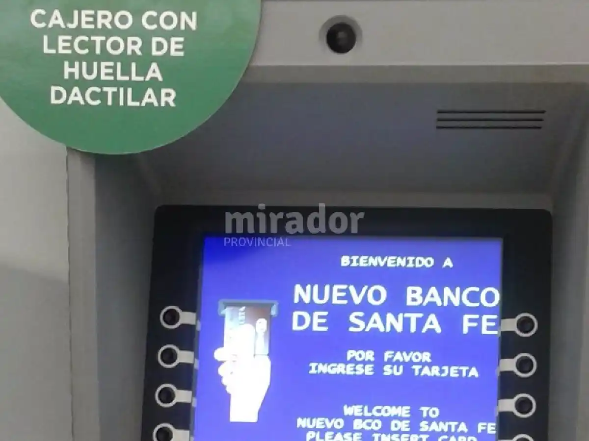 El primer cajero automático con identificación de huellas dactilares funciona en Santa Fe    