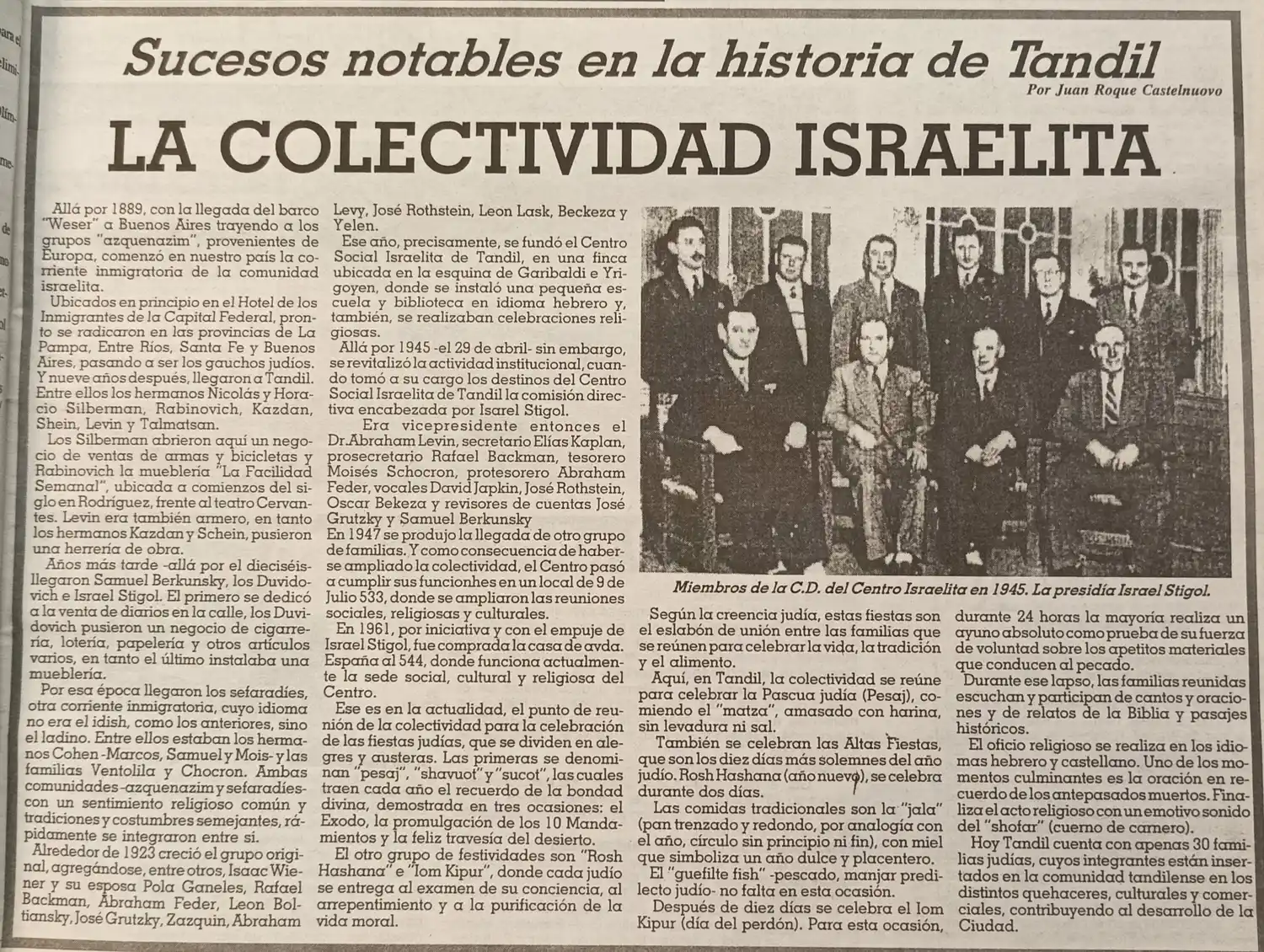 La colectividad israelita