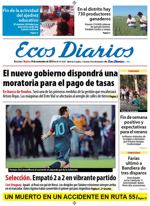 Tapa del 19 de noviembre de 2019