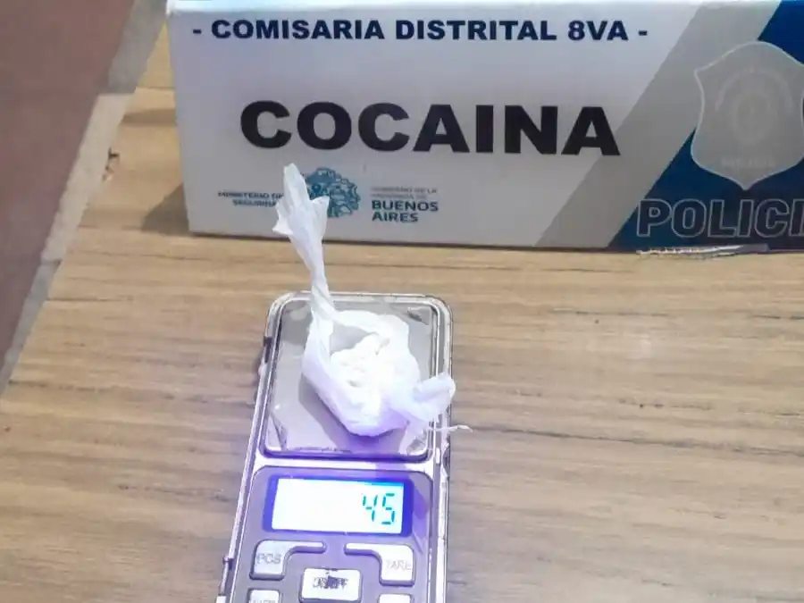 El test de orientación arrojó resultado positivo para clorhidrato de cocaína.