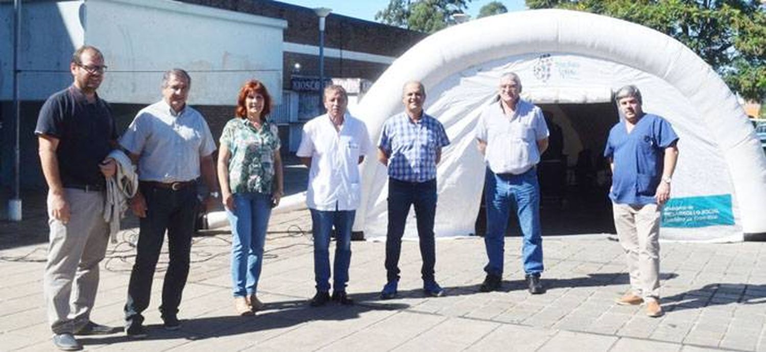 Masvernat implementa carpa sanitaria para atención de pacientes con patologías respiratorias