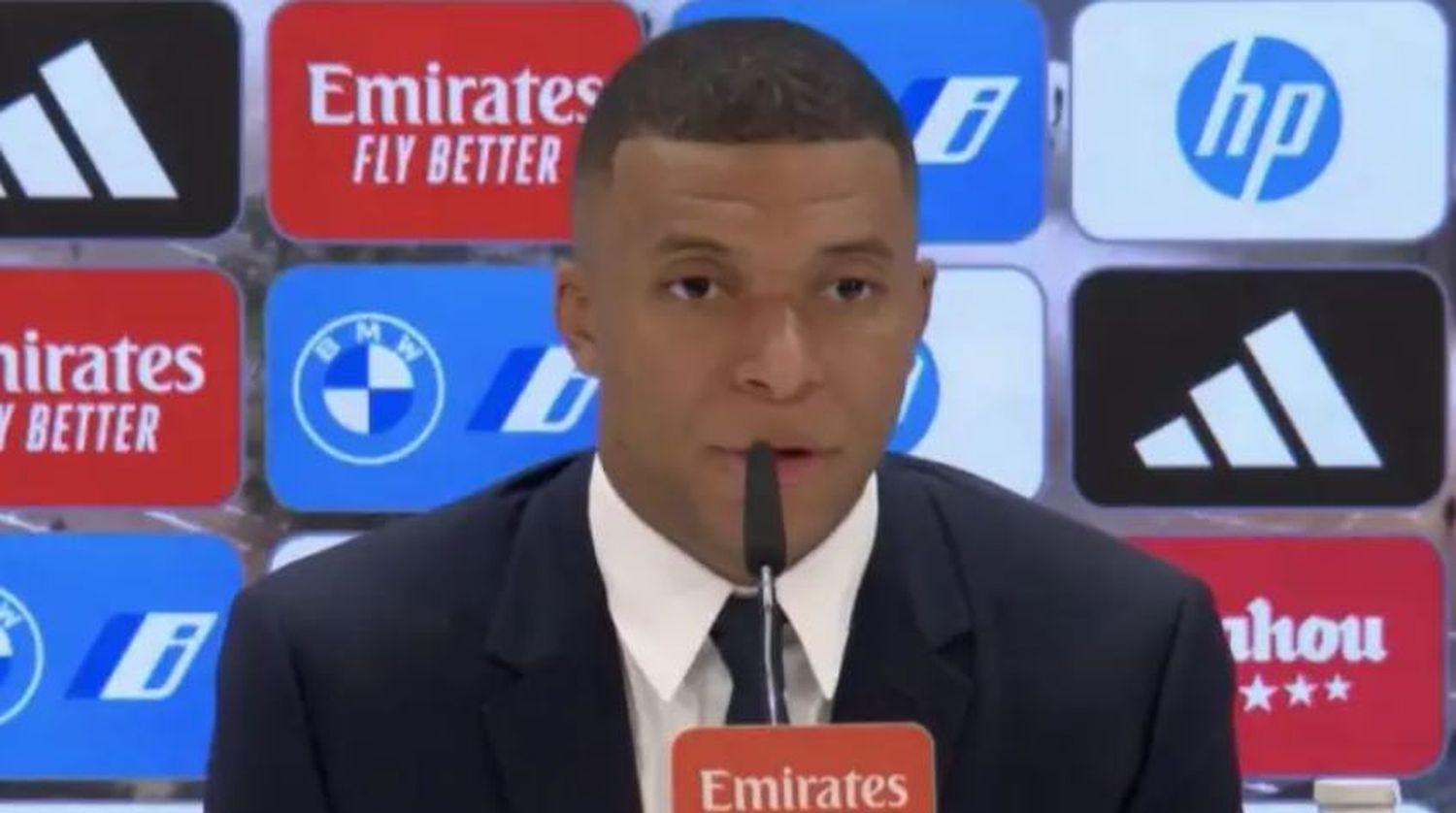 Mbappé sorprendió a todos con su "acento argentino" en la primera conferencia en el Real Madrid