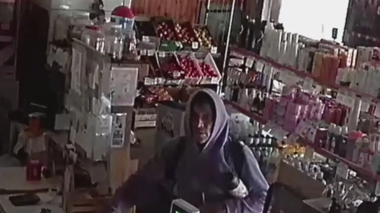 El ladrón quedó captado en las cámaras de seguridad del comercio.