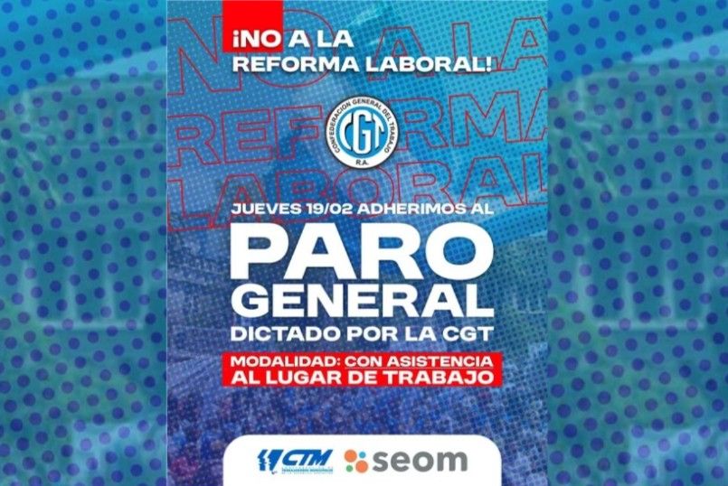 El Sindicato y Obreros Municipales adhiere al paro general convocado por la CGT