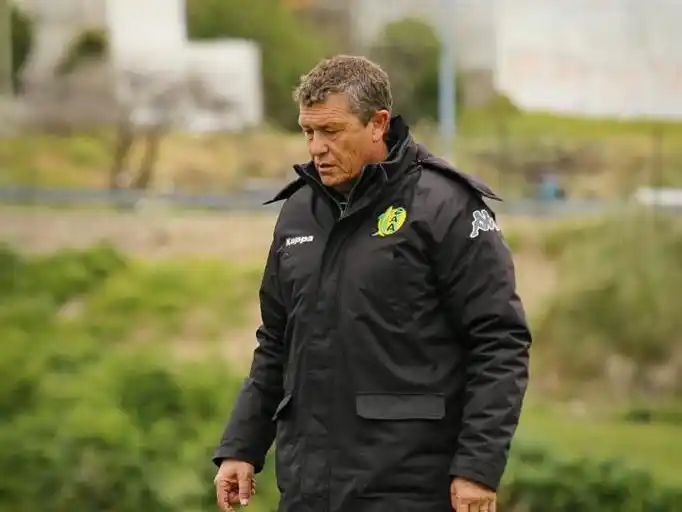 Radaelli en el predio de Punta Mogotes