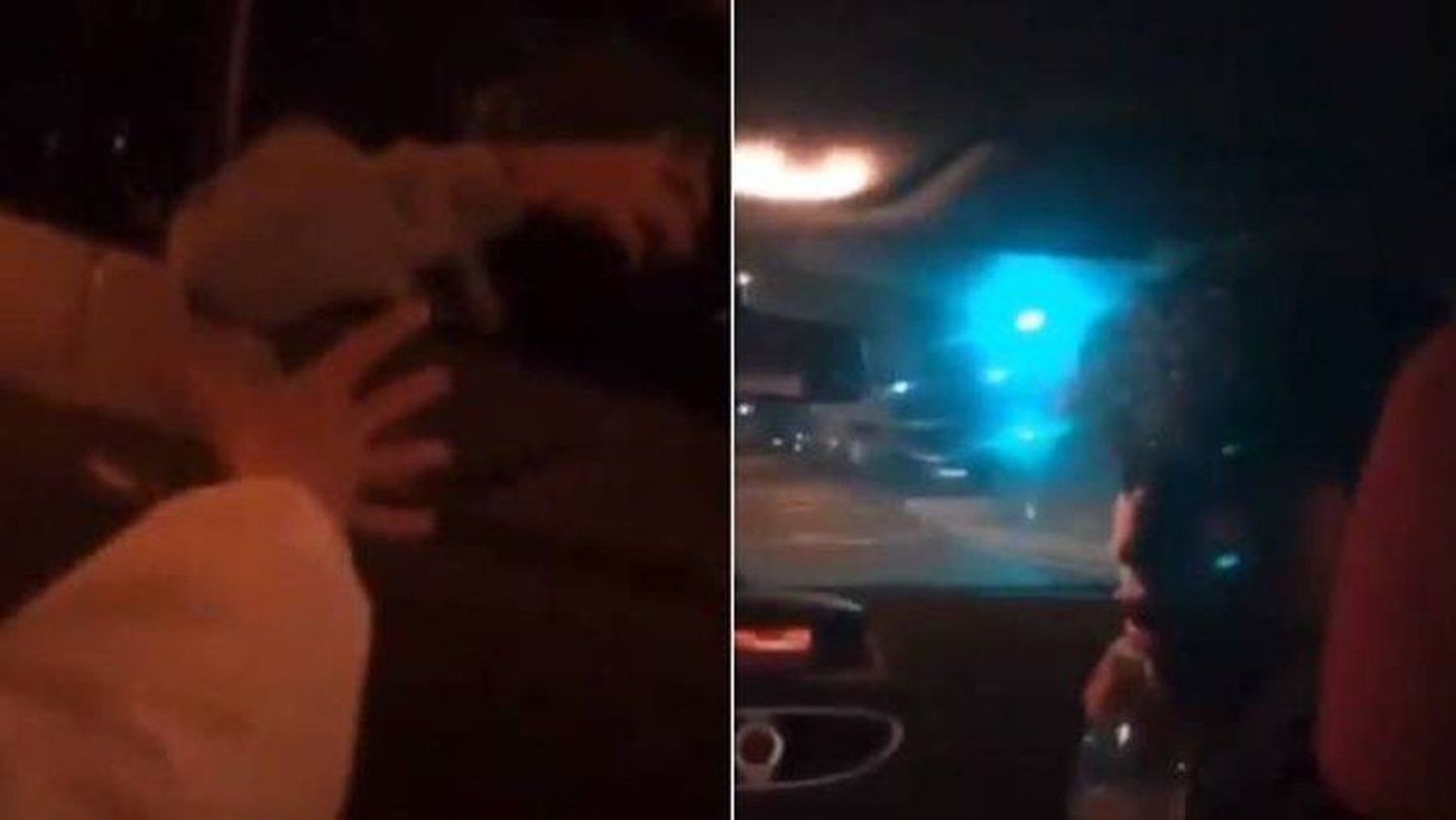 Unos jóvenes salen fiesta en auto y se llevan una sorpresa