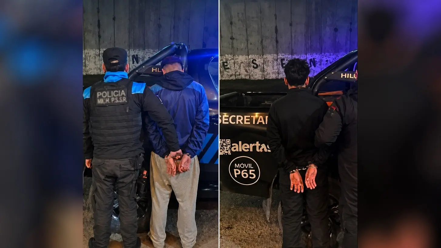 Los detenidos fueron detectados por las cámaras de seguridad.