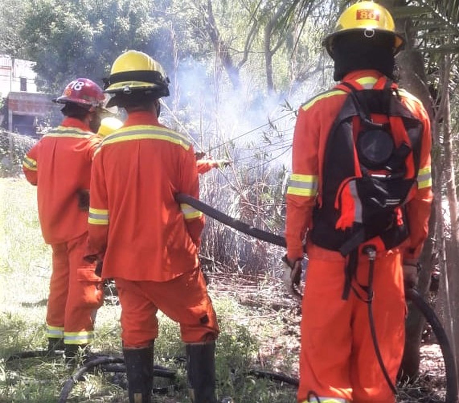 Agradecimiento a Bomberos desde Las Canaletas