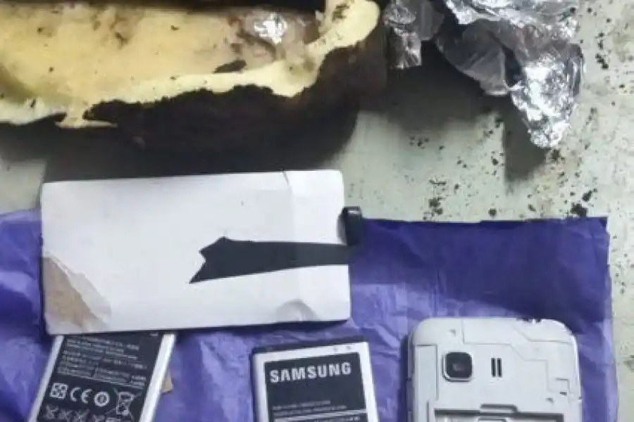 Insólito: quisieron ingresar un celular dentro de una papa