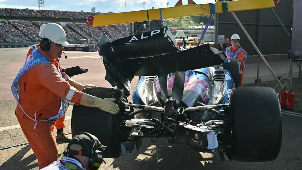 Franco Colapinto tuvo un accidente en la segunda práctica del Gran Premio de Hungría