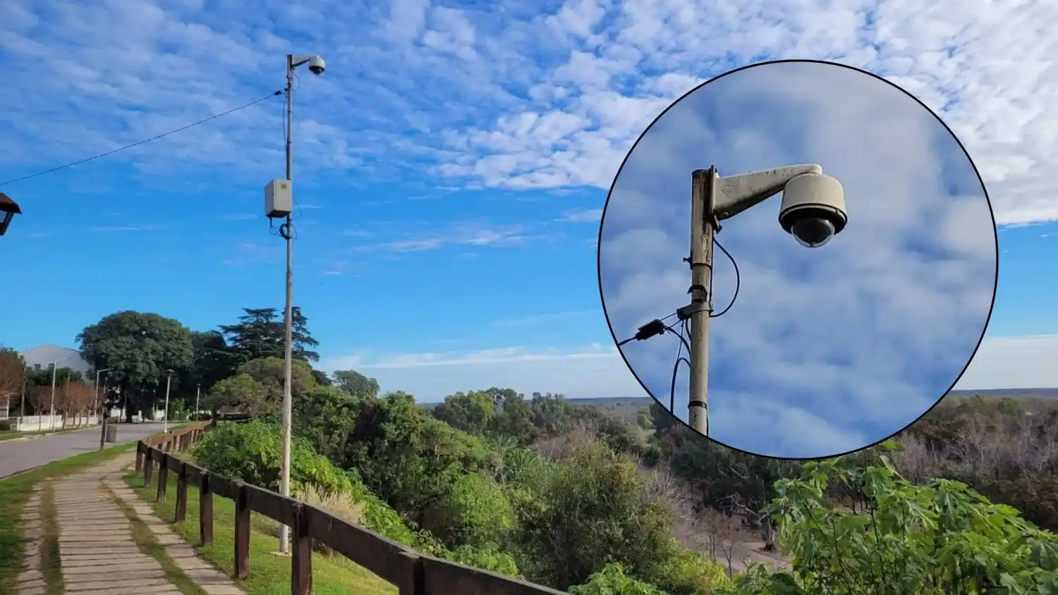 La cámara, que tiene una visión de 360 grados, está inutilizada en una zona de estratégica.