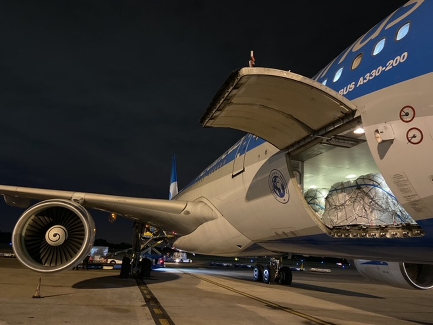 Aerolíneas Argentinas operó cuatro vuelos especiales a Estados Unidos con 123 toneladas de semillas