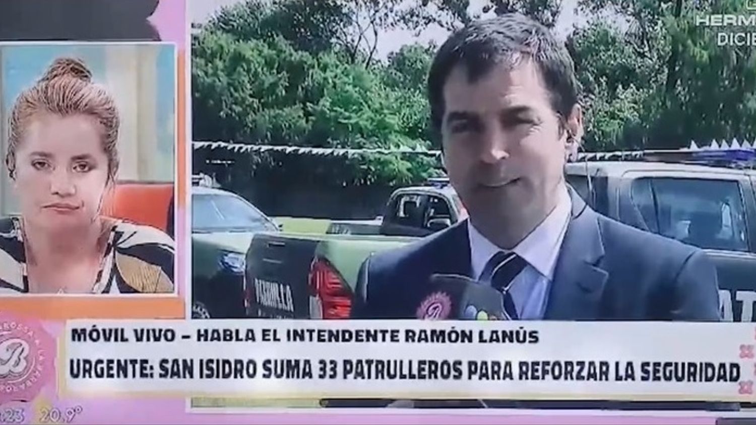 El incómodo momento de Lanús cuando le consultaron quién financió los patrulleros que entregó con Bullrich en San Isidro