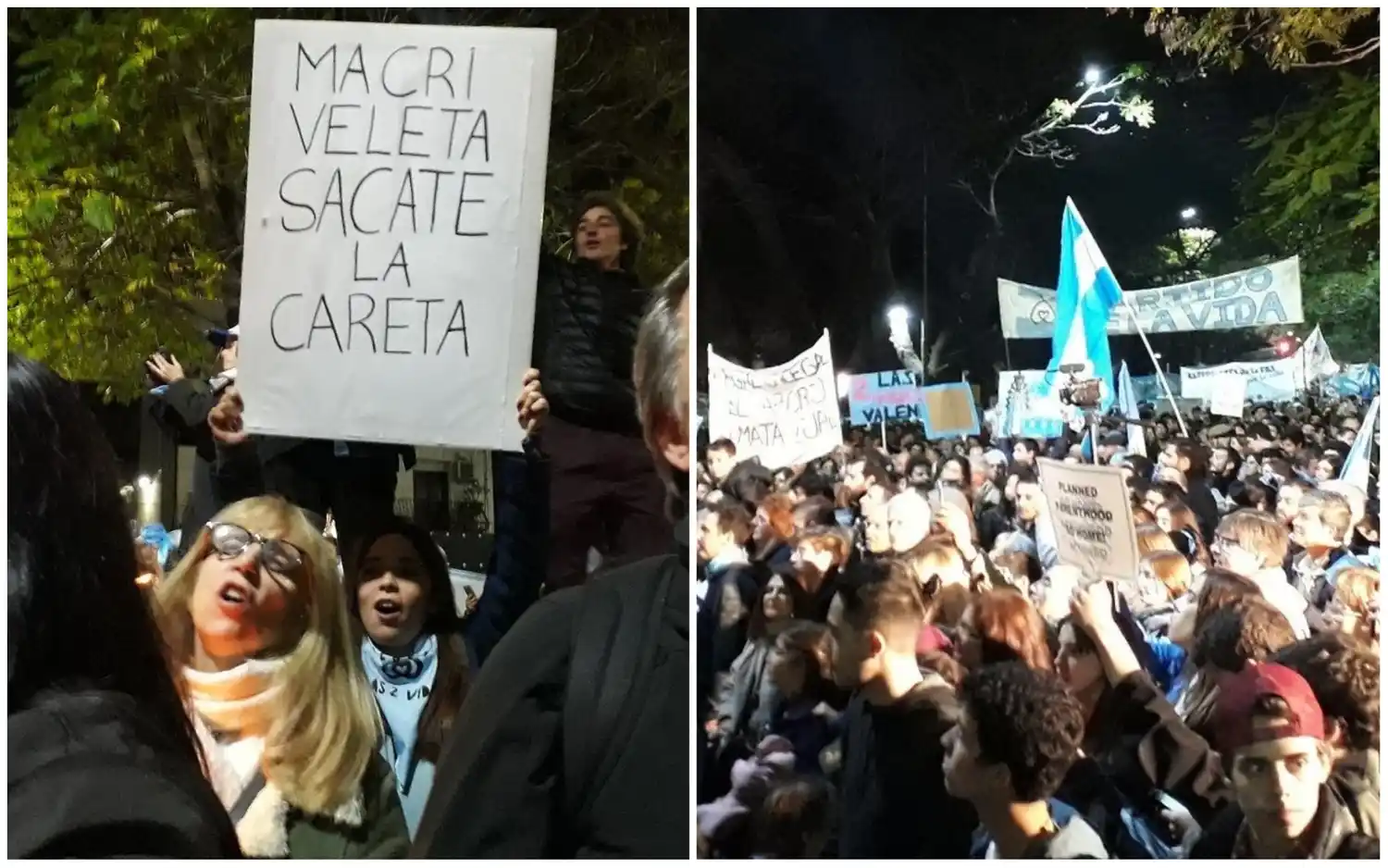 Aborto: Manifestantes "pro vida" protestaron contra Macri frente a la Quinta de Olivos 