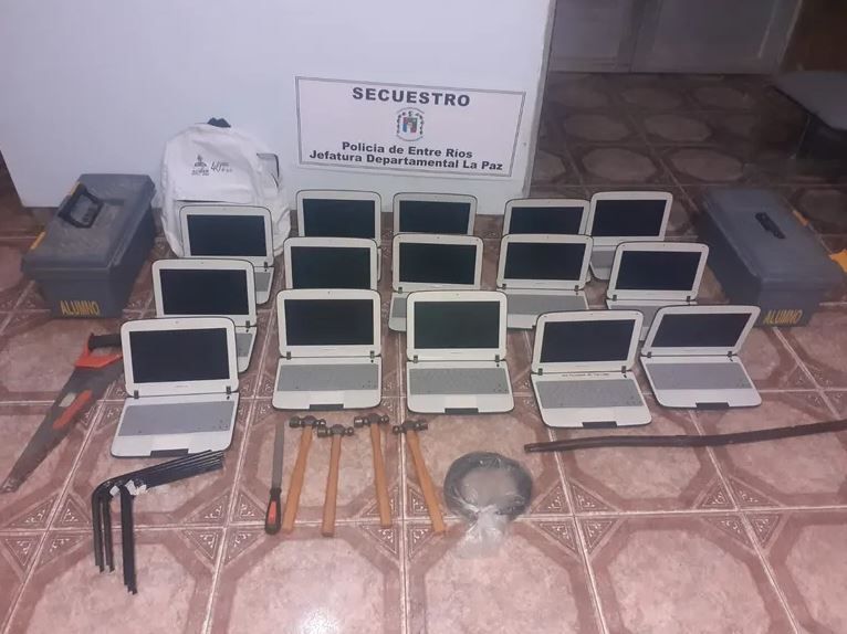 Recuperaron 17 netbooks del Plan Conectar Igualdad de una escuela entrerriana