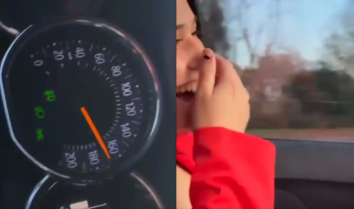 Filmó a su amiga manejando a casi 180 km/h y cruzando semáforos en rojo: el video generó indignación