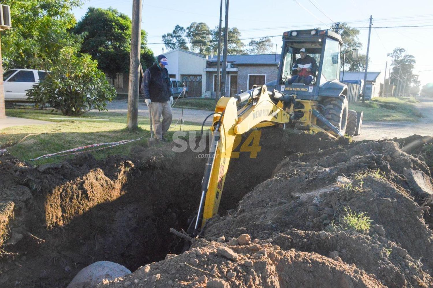 El gobierno municipal avanza en el entubado de desagües pluviales  