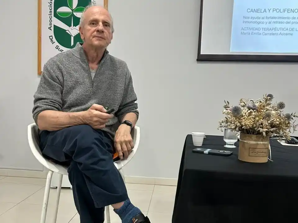 Daniel Ilari durante la capacitación del 8 de noviembre en la sede del Colegio de Ingenieros Agrónomos venadense. Foto: Gentileza