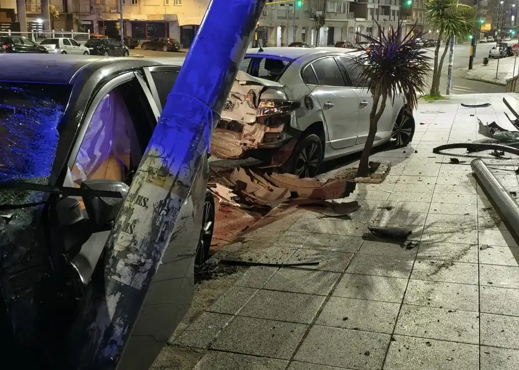 Tremendo choque en Mar del Plata.