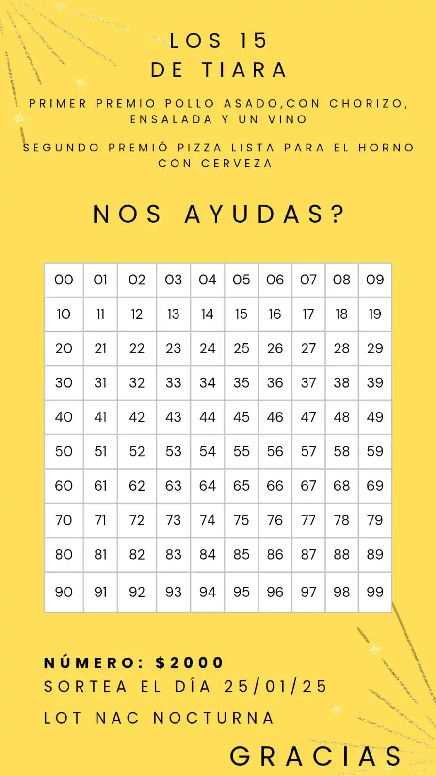 Rifa solidaria para Tiara