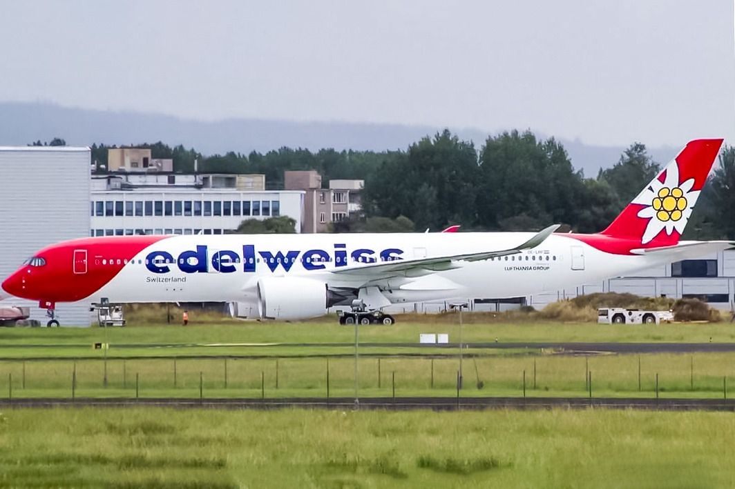 Edelweiss: el primer Airbus A350-900 ya luce el esquema de la compañía