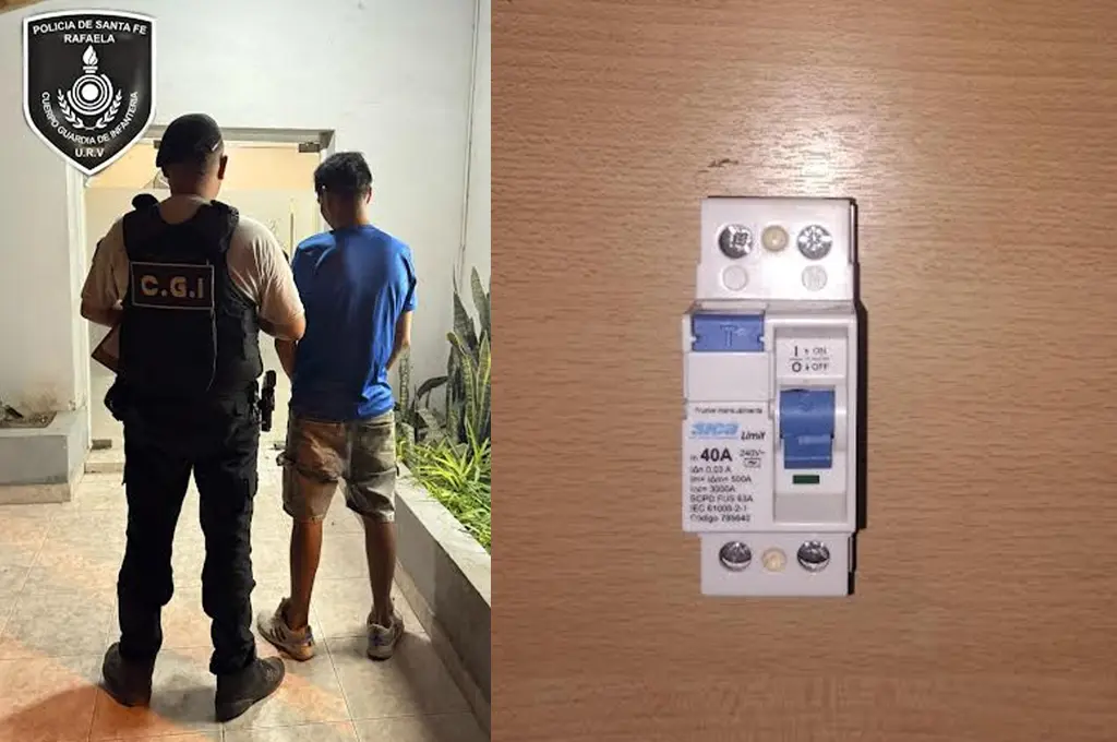 Robó un disyuntor de una obra en construcción y escapó en bicicleta