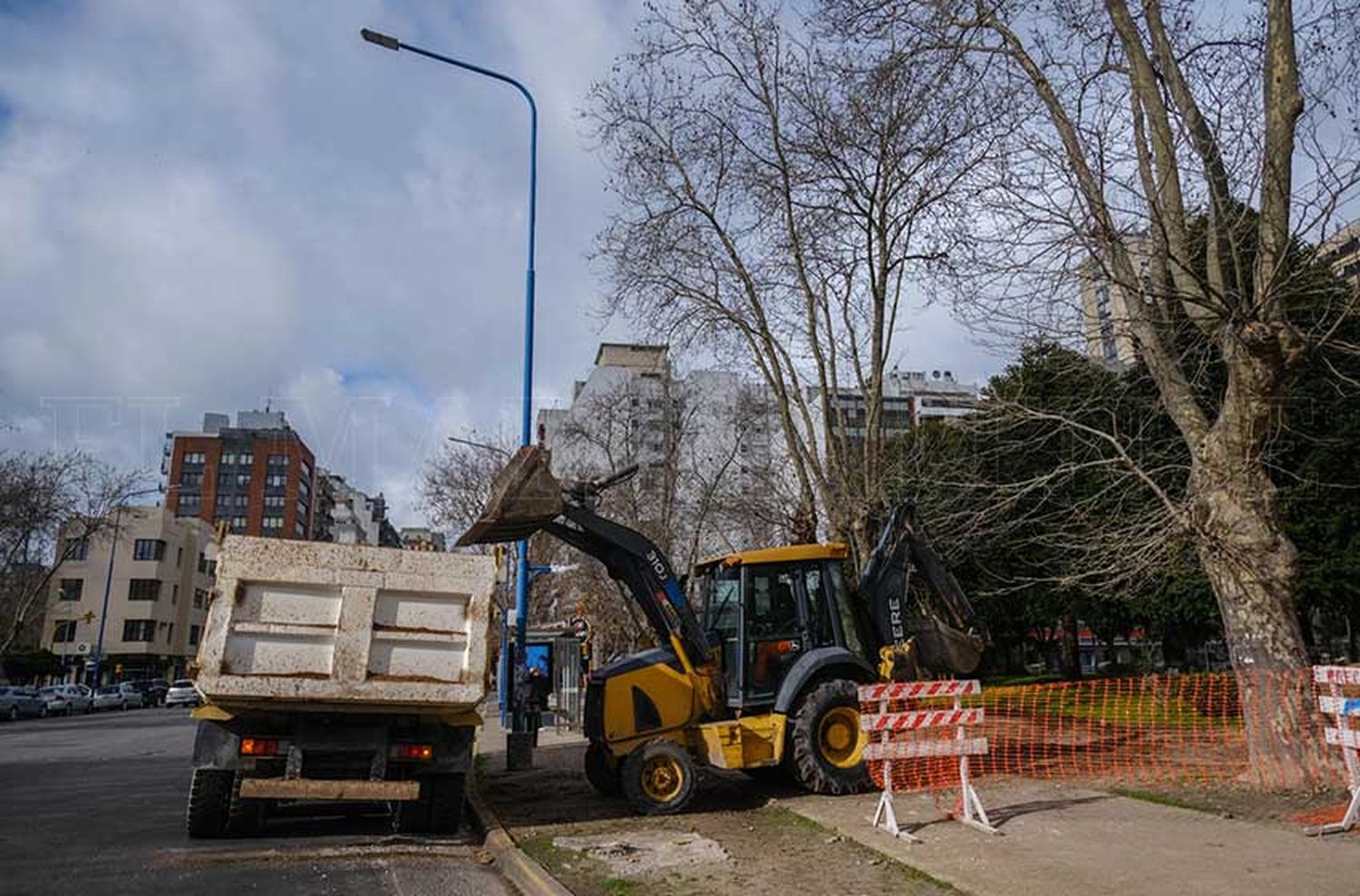 Se reanudan las obras en la Plaza San Martin