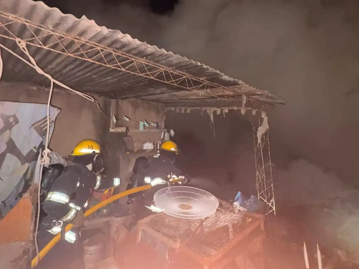 El incendio ocurrió en una vivienda de barrio 9 de Septiembre.