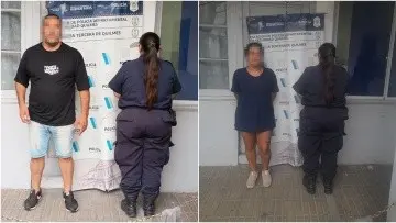Imagen de la pareja detenida.
