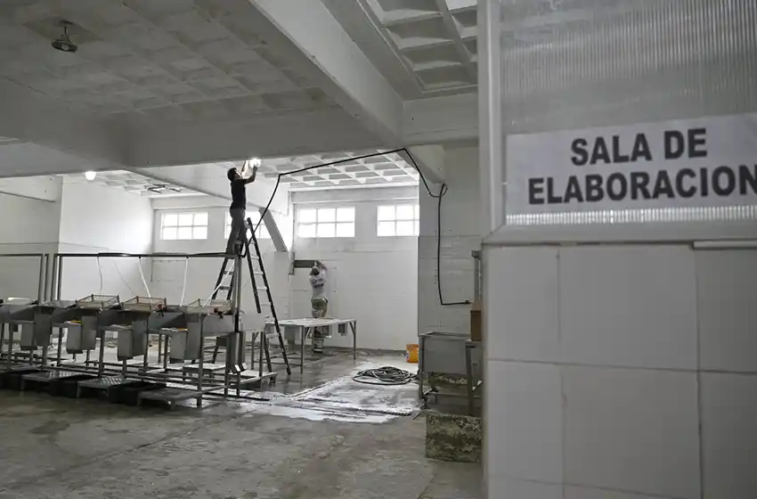 Última etapa de la obra para la primera planta escuela de procesamiento de pescado