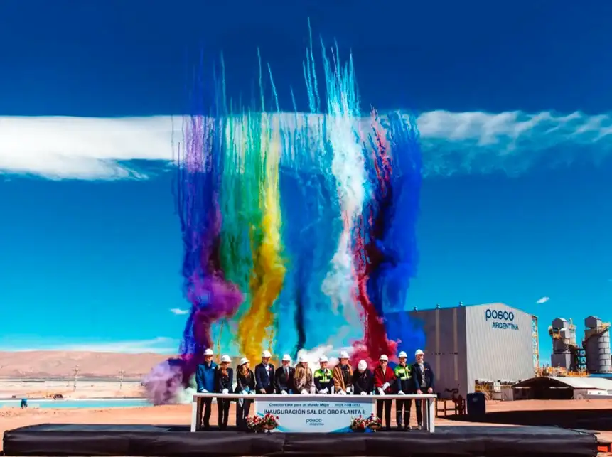 POSCO inauguró la Planta II de Sal de Oro, con capacidad proyectada de 23.000 toneladas anuales de carbonato de litio.