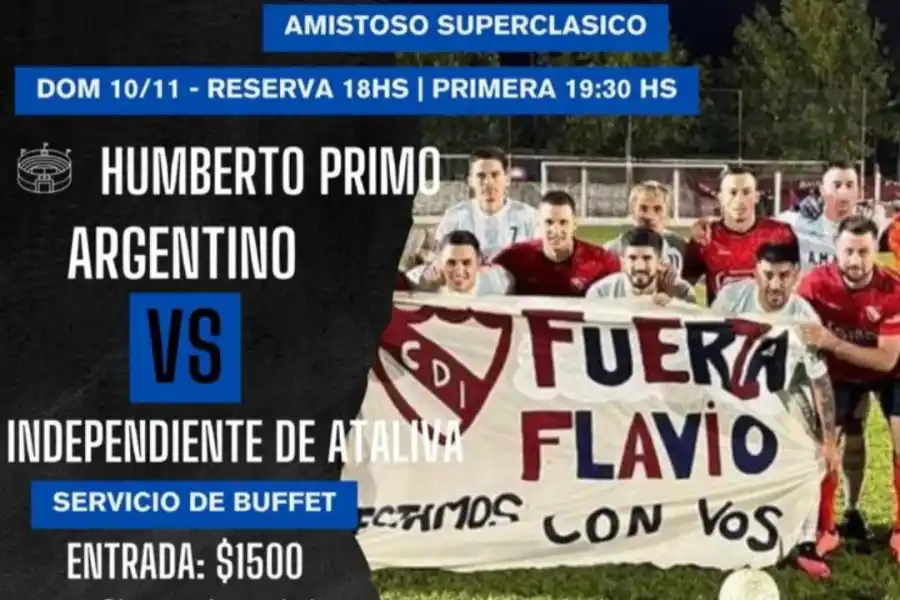 Clásico amistoso a beneficio de Flavio Presser (IG Arg,Hro.)